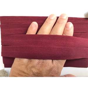Mat elastisk skråbånd/ foldeelastik (Bordeaux)